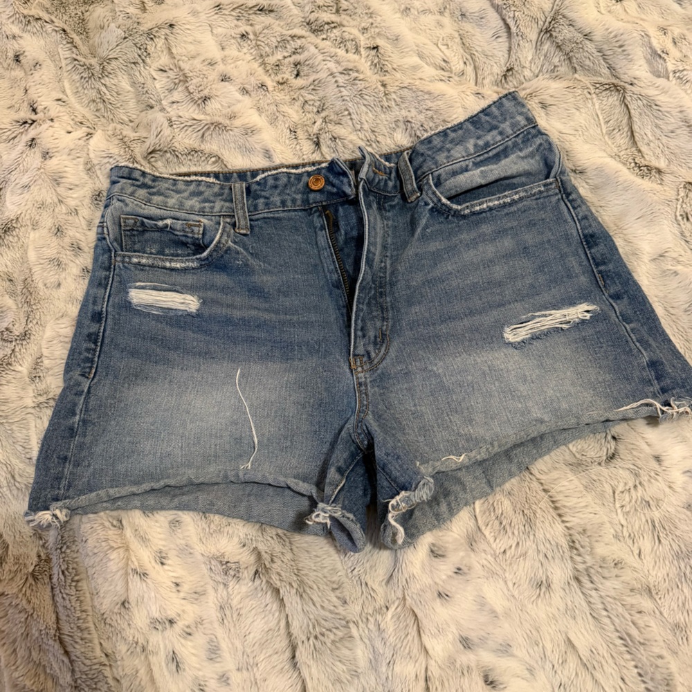 Flying Monkey Distressed Blue Jean Shorts